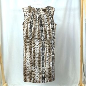 Dana Buchman Brown Tones Sleeveless Sheath Size 10